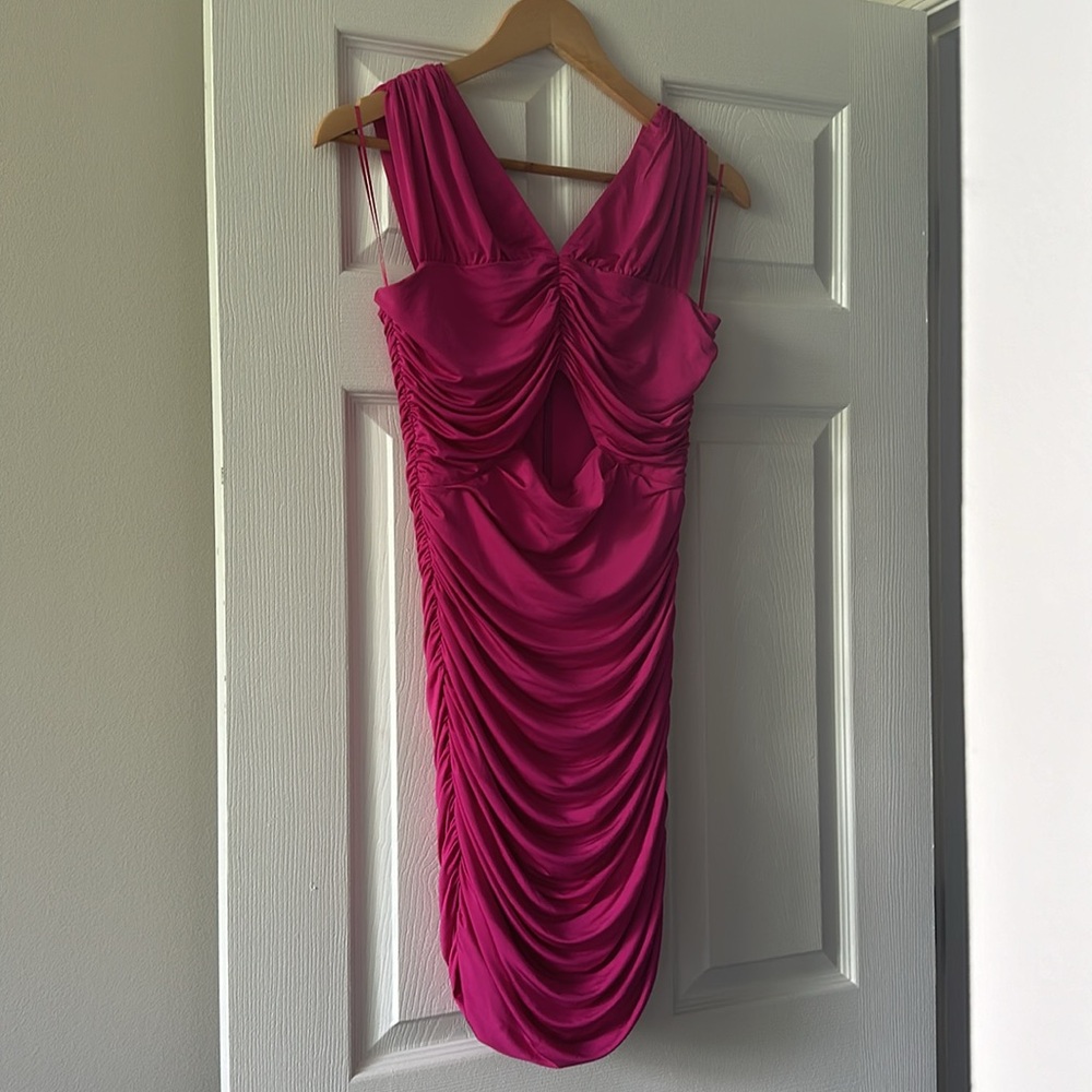 LoveShackFancy Berry Fritz Pink Mini Cut Out Dress NWT Size Small - Picture 4 of 6